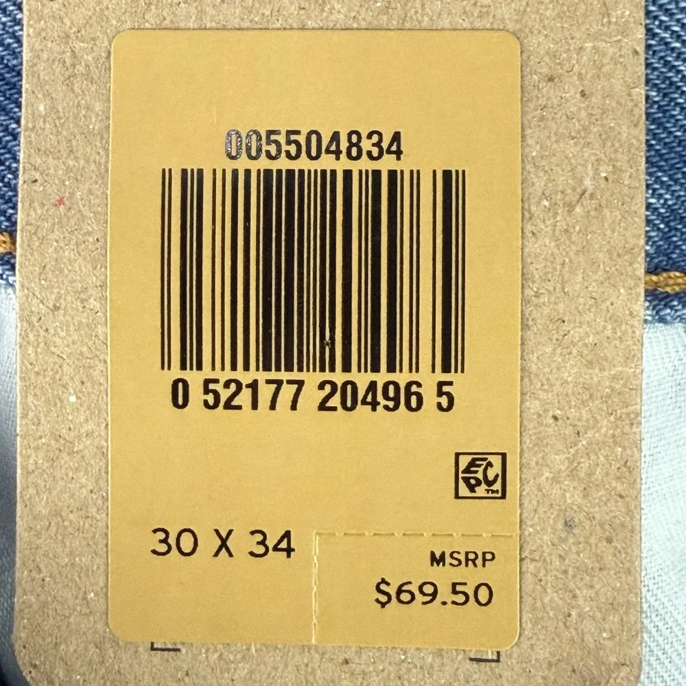Levi's Jeans 550 Men 30x34 Blue Denim Relaxed Fit Cotton Straight Leg NWT